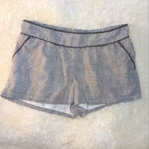 Black & White Geometric Shorts with Pockets
